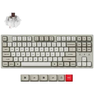 Keychron C1 Pro 8K QMK Wired Tactile Mechanical Keyboard White