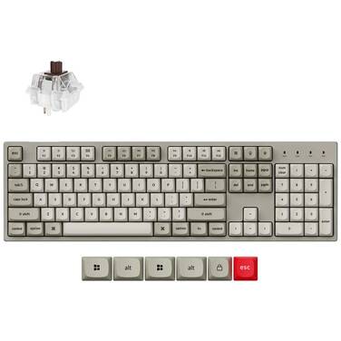 Keychron C2 Pro 8K QMK Wired Tactile Mechanical Keyboard White