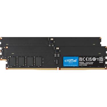 64GB DDR5 (2x32G) Crucial 6400MT/s CUDIMM RAM Module for Intel Core Ultra Series 2