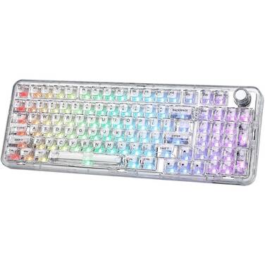YUNZII X98 Transparent Wireless Mechanical Linear Keyboard White