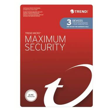 1 Year Trend Micro Maximum Security for 3 Devices