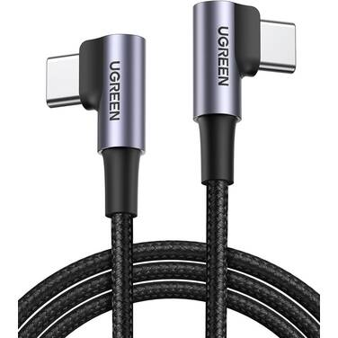 2m UGREEN 60W USB-C Braided Right Angle Fast-Charging Cable
