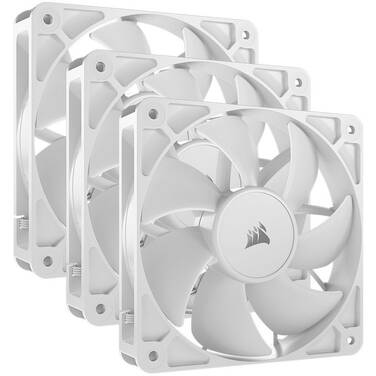 3x120mm Corsair RS120 PWM Fans White