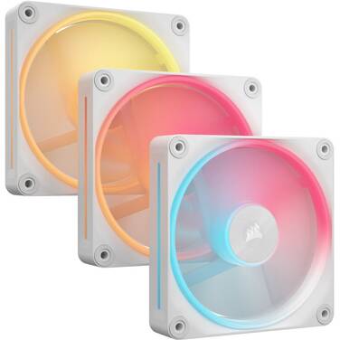3x120mm Corsair iCUE LINK LX120-R RGB Reverse Case Fans White