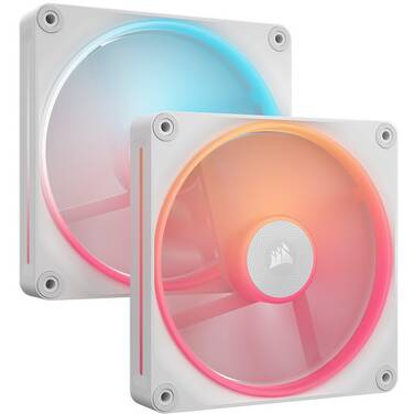 2x140mm Corsair iCUE LINK LX140-R RGB Reverse Case Fans White