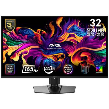 32 MSI MAG 322UP QD-OLED E16 UHD 165Hz QD-OLED Gaming Monitor, *Redeem Bonus Game