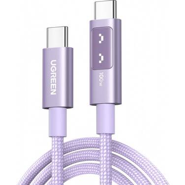 2m UGREEN UNO 100W USB-C Cable with Display Purple