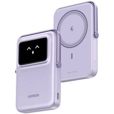 UGREEN UNO 10000mAh Magnetic Wireless Power Bank Purple