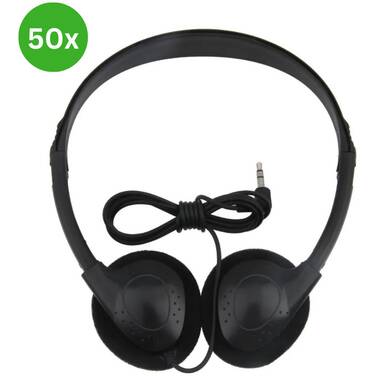 SchoolTech Light Weight Over-Ear Headphones 50 Pack