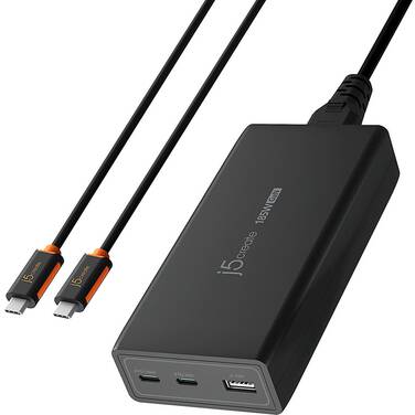 3-Port j5create JUP37185 GaN USB-C Charger