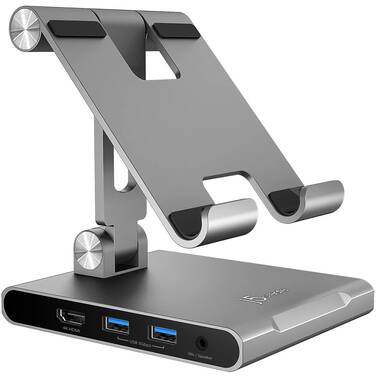 j5create JTS224 Multi-Angle iPad Stand with Docking Station