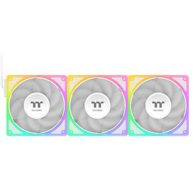 3x140mm Thermaltake TOUGHFAN EX 140 ARGB PWM Radiator Fan 3 Pack White