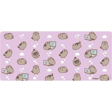 Pusheen - Purple Pattern XXL Desk Mat