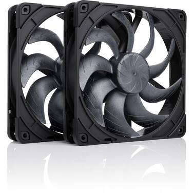 2x140mm Noctua NF-A14X25 G2 PWM SX2 PP Chromax Black Case Fan Set
