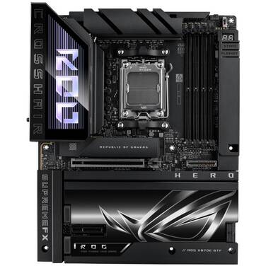 ASUS AM5 ROG CROSSHAIR X870E HERO BTF ATX DDR5 Wi-Fi 7 Motherboard Black, *Redeem Bonus Game