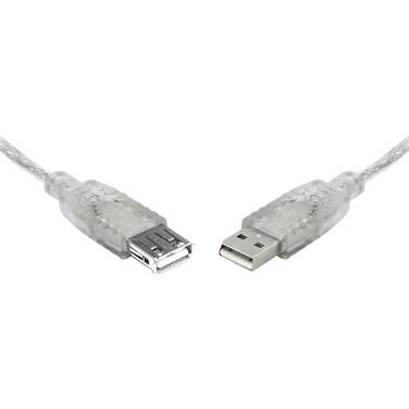 2m 8Ware Transparent USB-A to USB-A Extension Cable UC-2002AAE