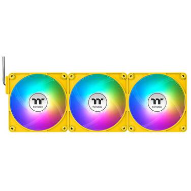 120mm Thermaltake CT120 EX ARGB Magnetic Connect Case Fan Bumblebee 3 Pack CL-F215-PL12BB-A
