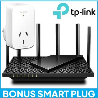 TP-Link Archer AX72 AX5400 Dual-Band Gigabit Wi-Fi 6 Router + TP-Link P100 Smart Wi-Fi Plug