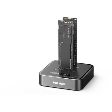 VOLANS VL-UCM2DS-S 2-Bay USB-C NVMe SSD Docking Station
