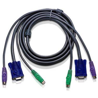 5 Metre ATEN 2L-1005P/C PS2 Male KVM Cable