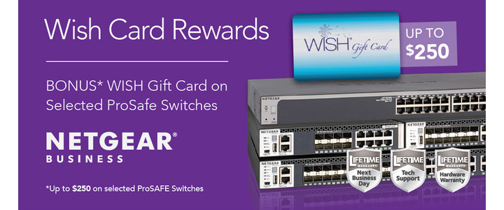 Netgear Wish Gift Card Front 2018