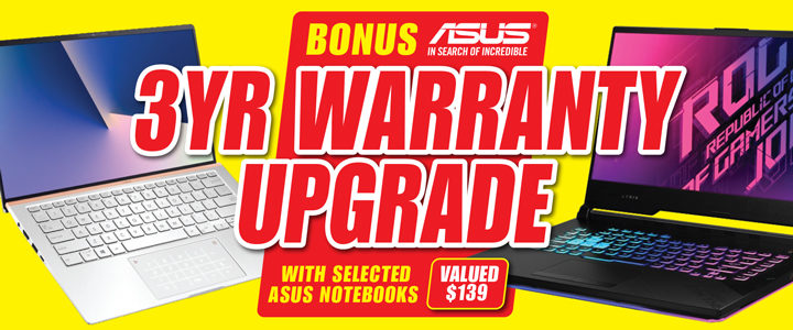 BONUS ASUS Upgrade to 3 Year Warranty