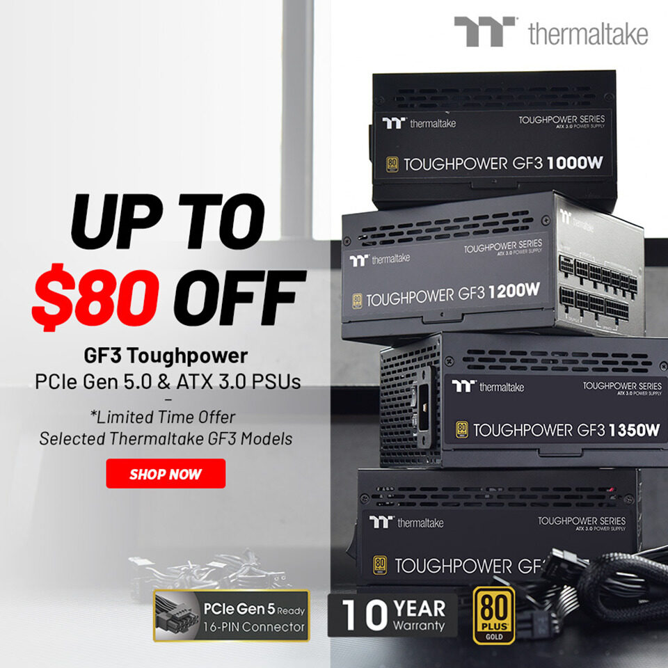 Thermaltake Gen5 PSU Sale Homepage Banner