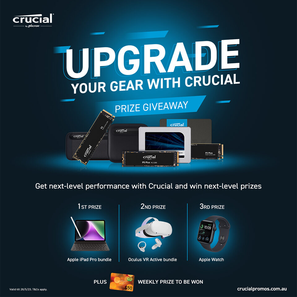 Crucial Upgrade your Gear Campaign Homepage Banner