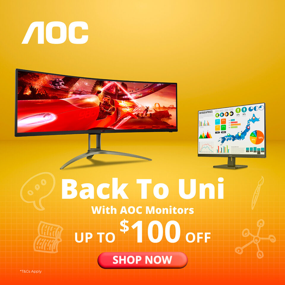 AOC Back to Uni Monitor Sale Homepage Banner