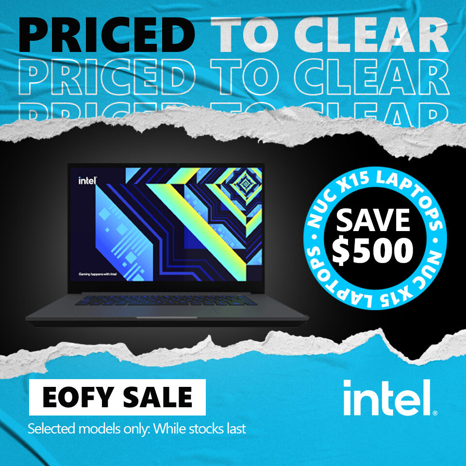 Intel EOFY NUC X15 Laptop Clearance Sale Homepage Banner