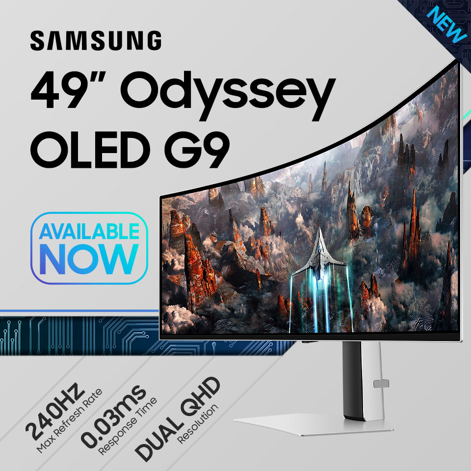 Samsung 49in Odyssey G9 OLED Launch 23Q4 Homepage Banner