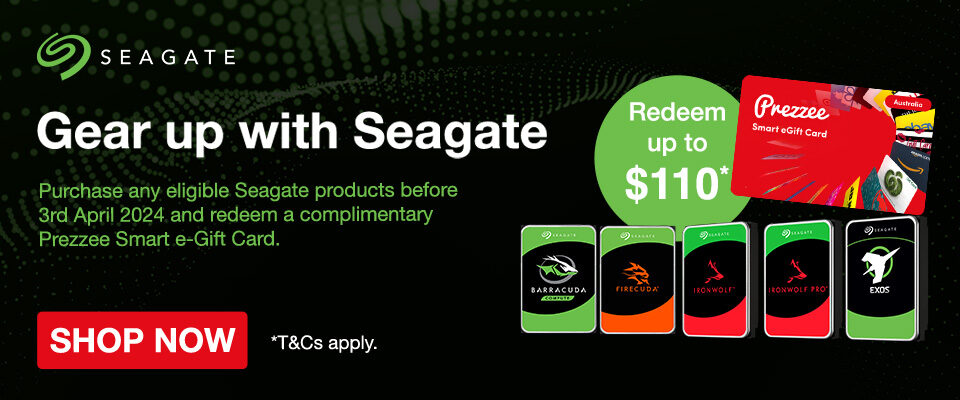 Seagate Gear Up with Seagate Prezzee e-gift card Promotion 