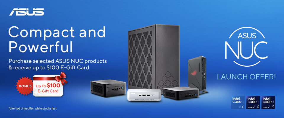 ASUS NUC Launch Giftcard Promotion & Landing Page
