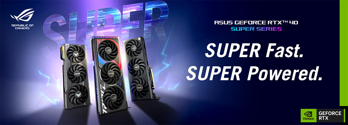NVIDIA GeForce RTX 40 Super Series Graphic Cards x ASUS Campaign Landing Page