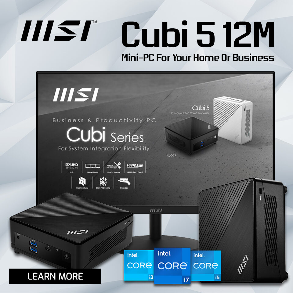MSI Cubi & Pro Monitor Promotion 24Q2 Homepage Banner