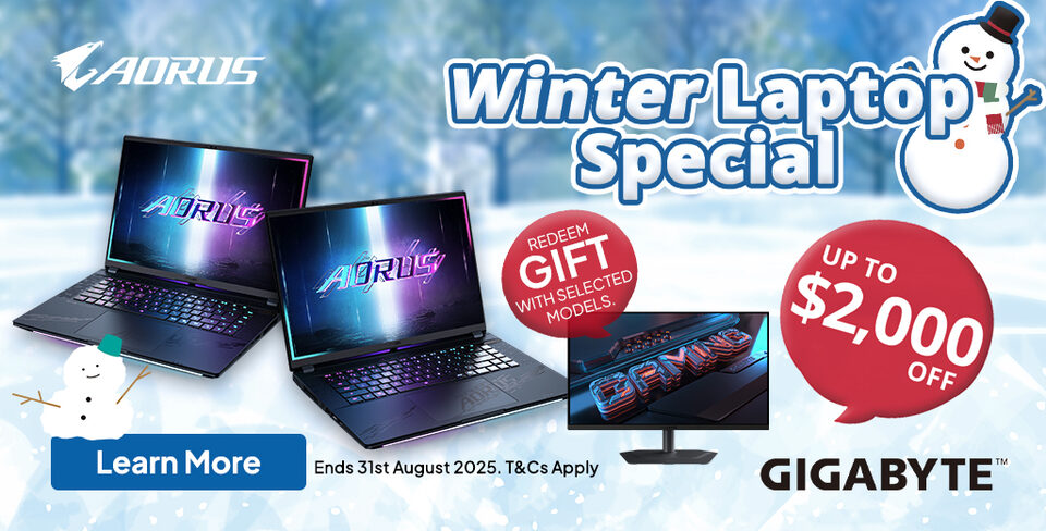 Gigabyte August AORUS Laptop Bonus Monitor Promotion & Landing Page