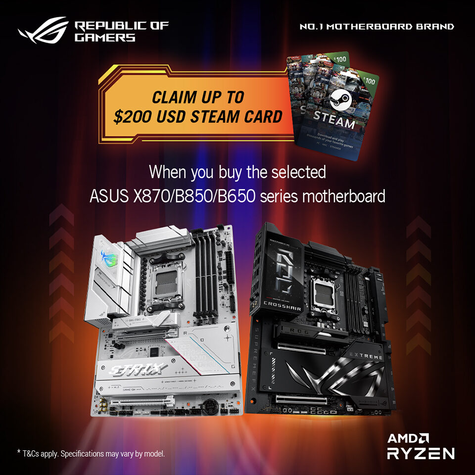 ASUS AM5 Steam Card 25Q3 Promotion Homepage Banner