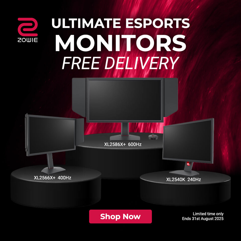 Zowie Monitor Free Delivery Campaign 25Q3 Homepage Banner