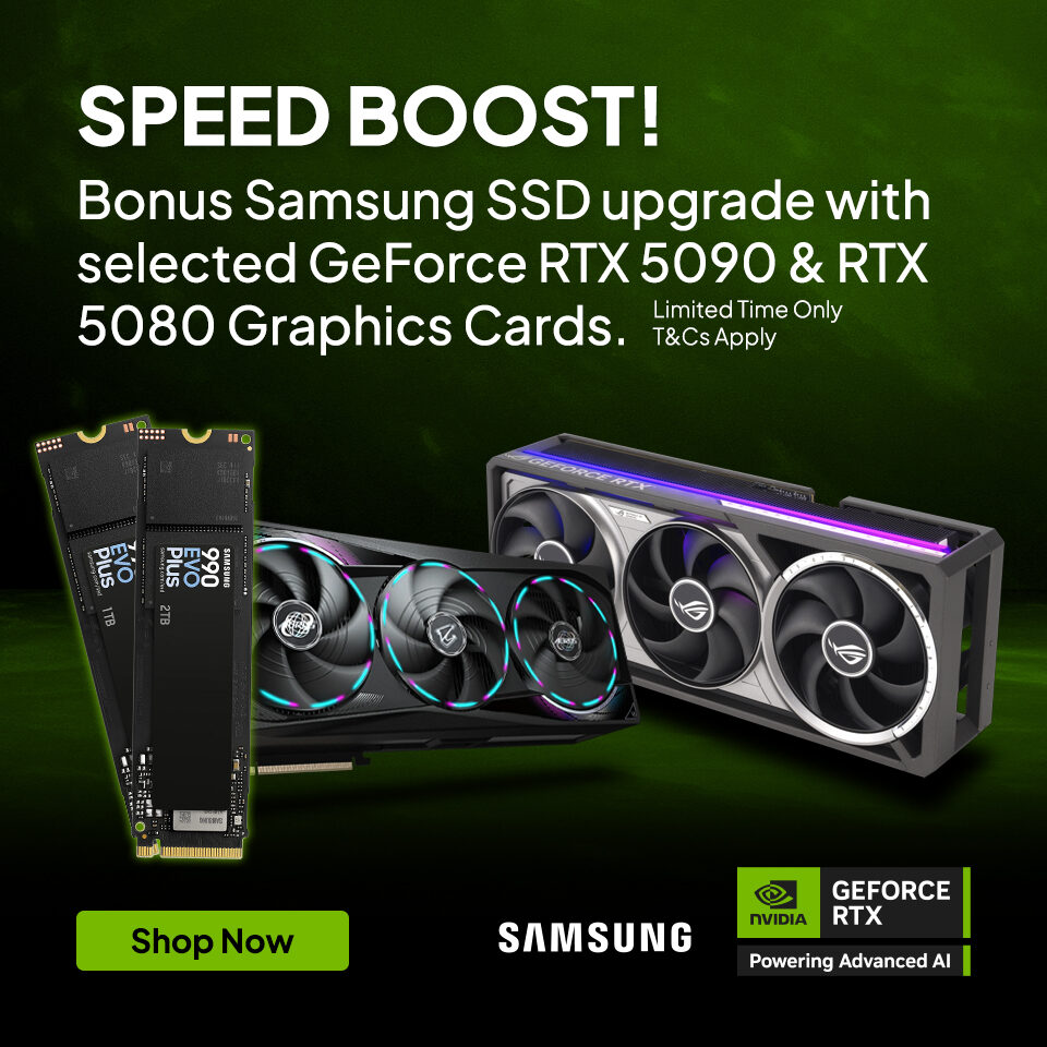 GeForce RTX 5090 5080 Bonus SSD Homepage Banner