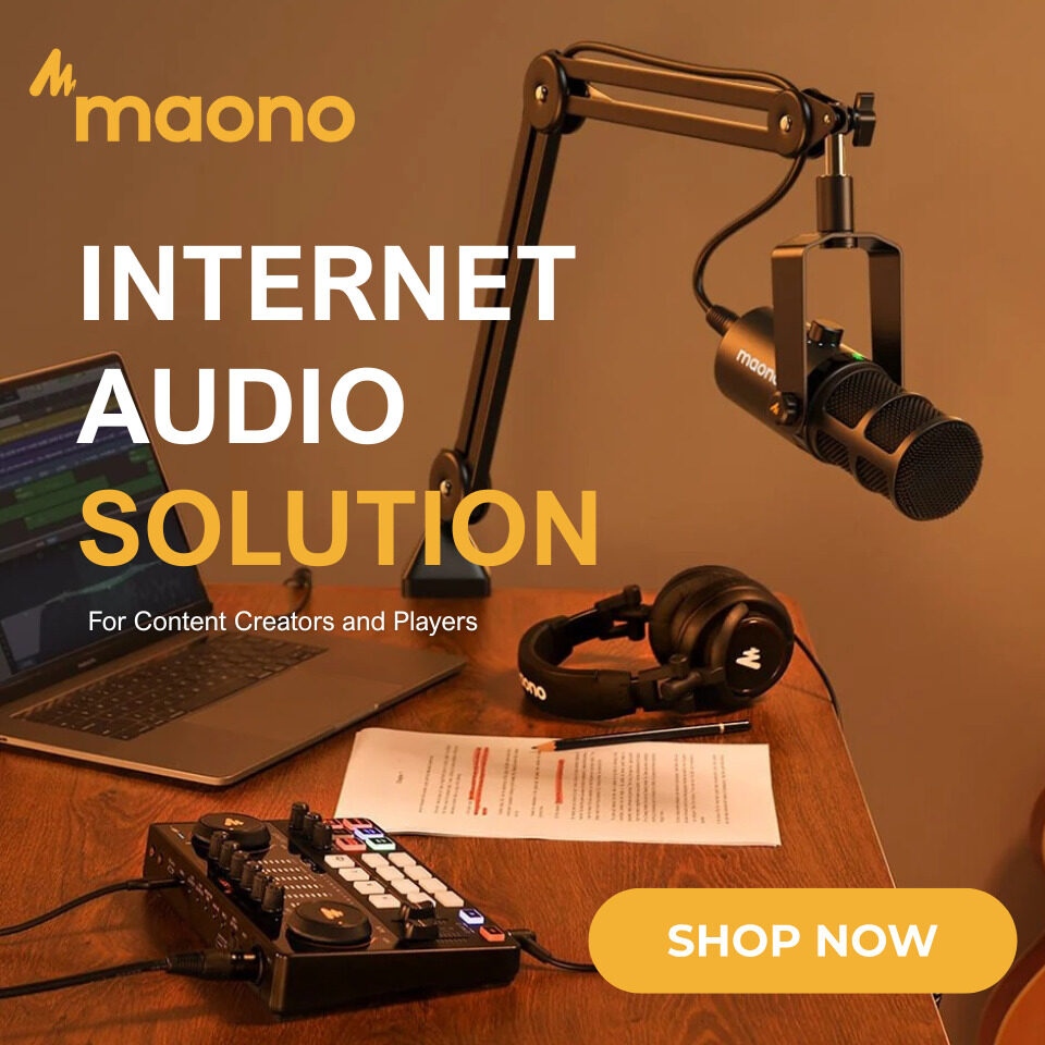 Maono Internet Audio Solution Shop Now 25Q3 Homepage Banner