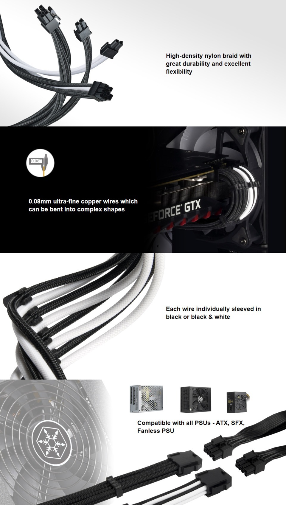 silverstone pp07e-pcibw blackwhite extension