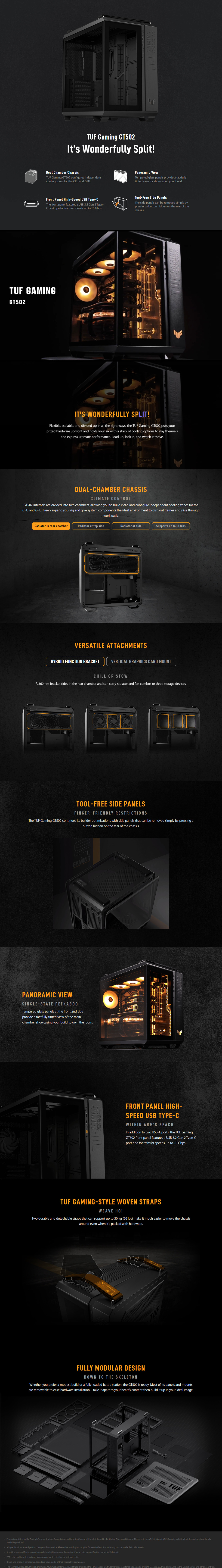 asus atx gt502 tuf gaming case wht tg