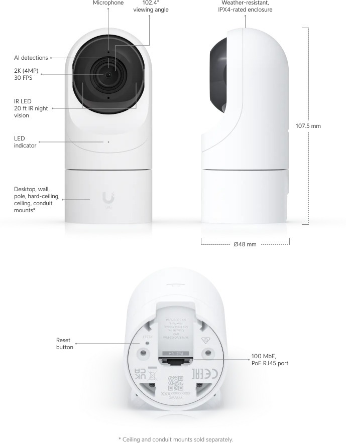 ubiquiti unifi uvc-g5-flex poe fhd indooroutdoor ip camera uvc-g5-flex