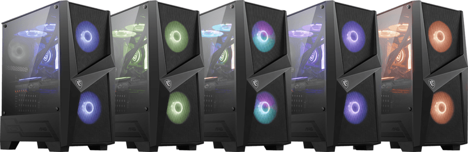MSI ATX MAG FORGE 100R Tempered Glass Black Case