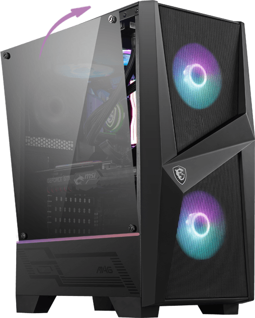 MSI ATX MAG FORGE 100R Tempered Glass Black Case