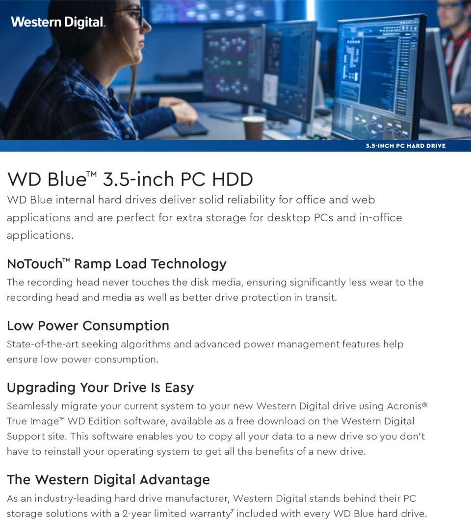 4tb wd 35 5400rpm sata 6gbs blue hdd wd40ezax