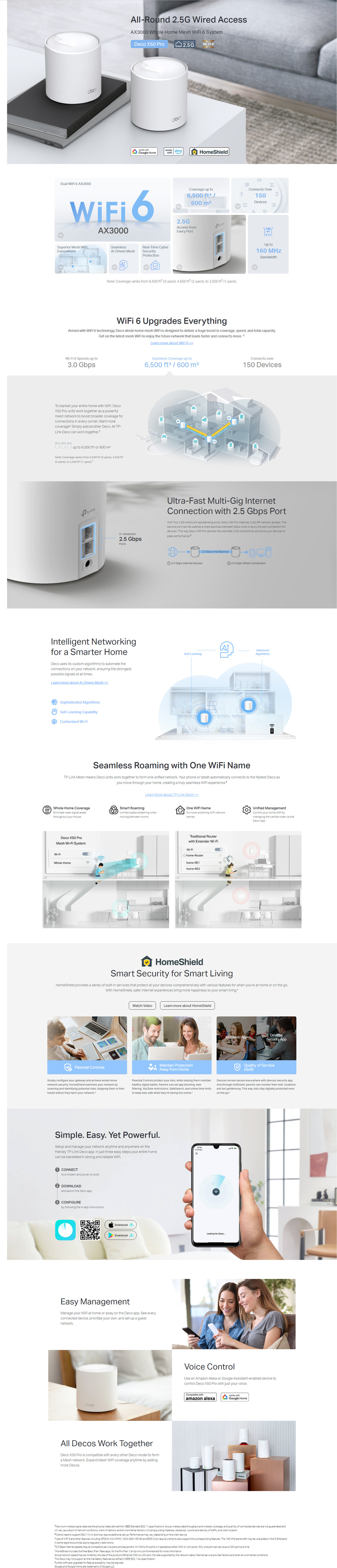 tp-link deco x50 pro 3 pack wireless-ax3000 whole home mesh system