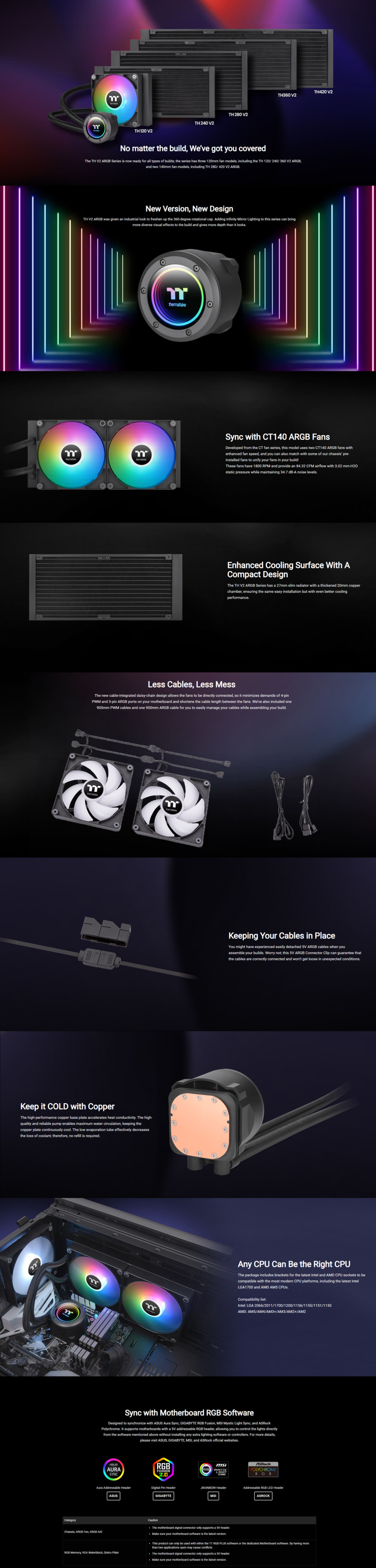 thermaltake th280 v2 argb sync black edition cl-w375-pl14sw-a liquid cpu cooler