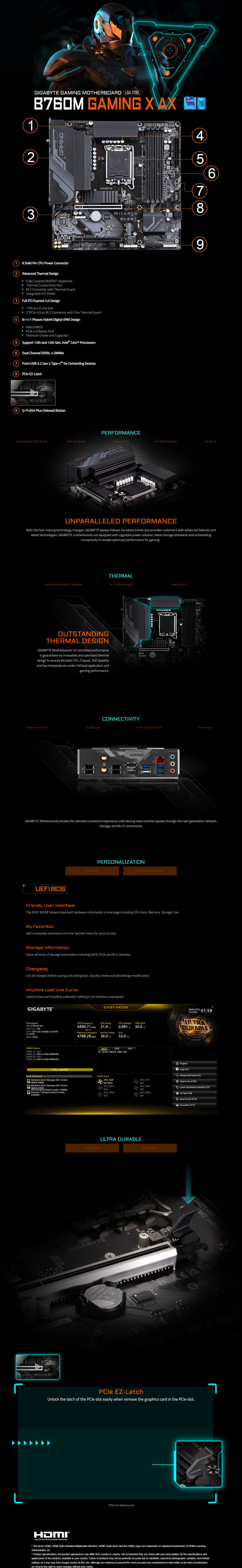 gigabyte s1700 microatx b760m gaming x ax ddr5 motherboard