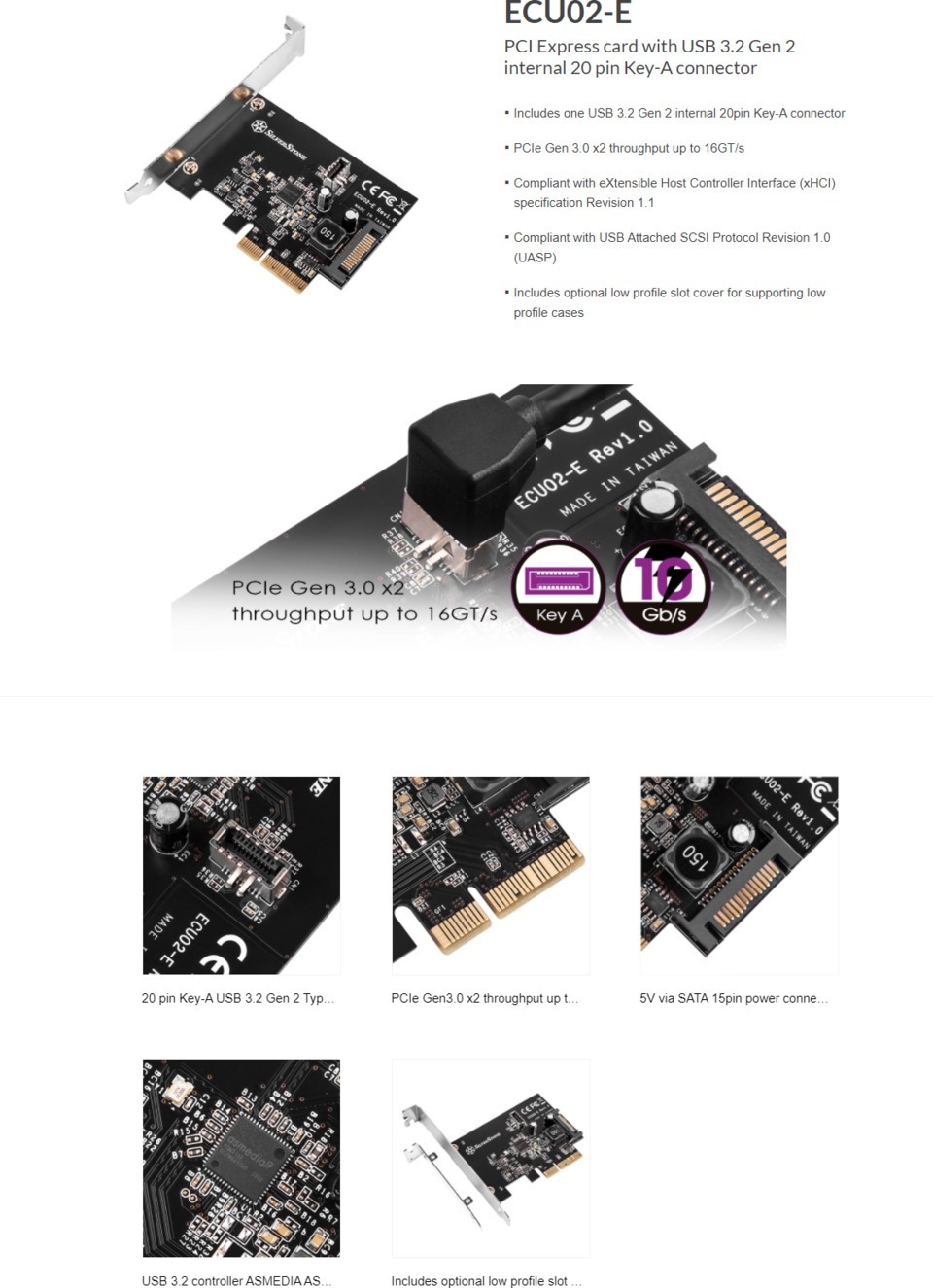 silverstone ecu02-e internal expansion card